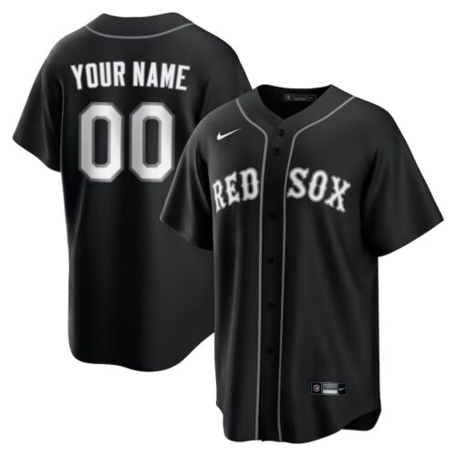 6863dbdee7685_1 Youth Boston Red Sox Nike Custom Black Lights Out Replica Jersey