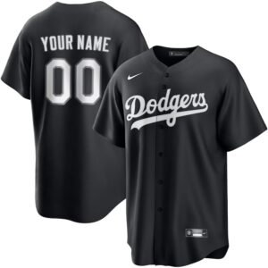 6863dbe674a35_1 Youth Los Angeles Dodgers Nike Custom Black Lights Out Replica Jersey