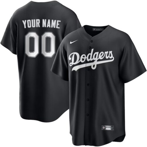 6863dbe674a35_1 Youth Los Angeles Dodgers Nike Custom Black Lights Out Replica Jersey