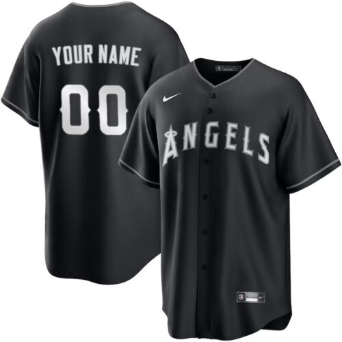 6863dbe95d369_1 Youth Los Angeles Angels Nike Custom Black Lights Out Replica Jersey