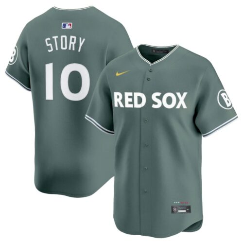 6863dc2349467_1 Men's Boston Red Sox #10 Trevor Story Nike Green 2025 City Connect Limited Player Jersey