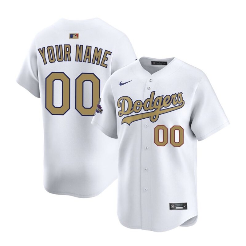 6863dcb72200b_1 Men's Los Angeles Dodgers Custom Home 2025 Gold Collection Limited Jersey