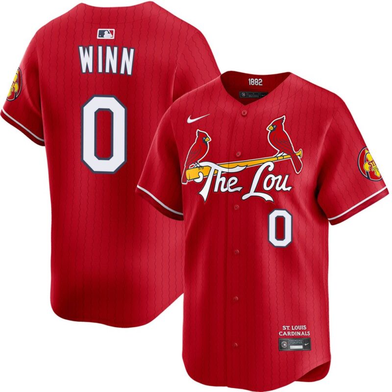 6863dcd6839eb_1 Men's St. Louis Cardinals #0 Masyn Winn Red Home Limited Jersey