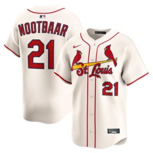 6863dcda495a2_1 Men's St. Louis Cardinals #21 Lars Nootbaar Cream Home Limited Jersey