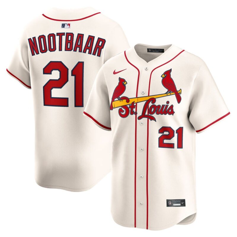 6863dcda495a2_1 Men's St. Louis Cardinals #21 Lars Nootbaar Cream Home Limited Jersey