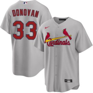 6863dcdde0c13_1 Men's St. Louis Cardinals #33 Brendan Donovan Gray Home Limited Jersey