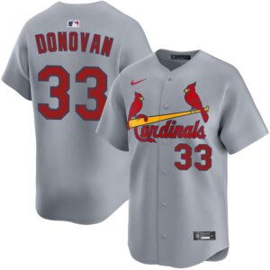 6863dce1ae119_1 Men's St. Louis Cardinals #33 Brendan Donovan Gray Home Limited Jersey