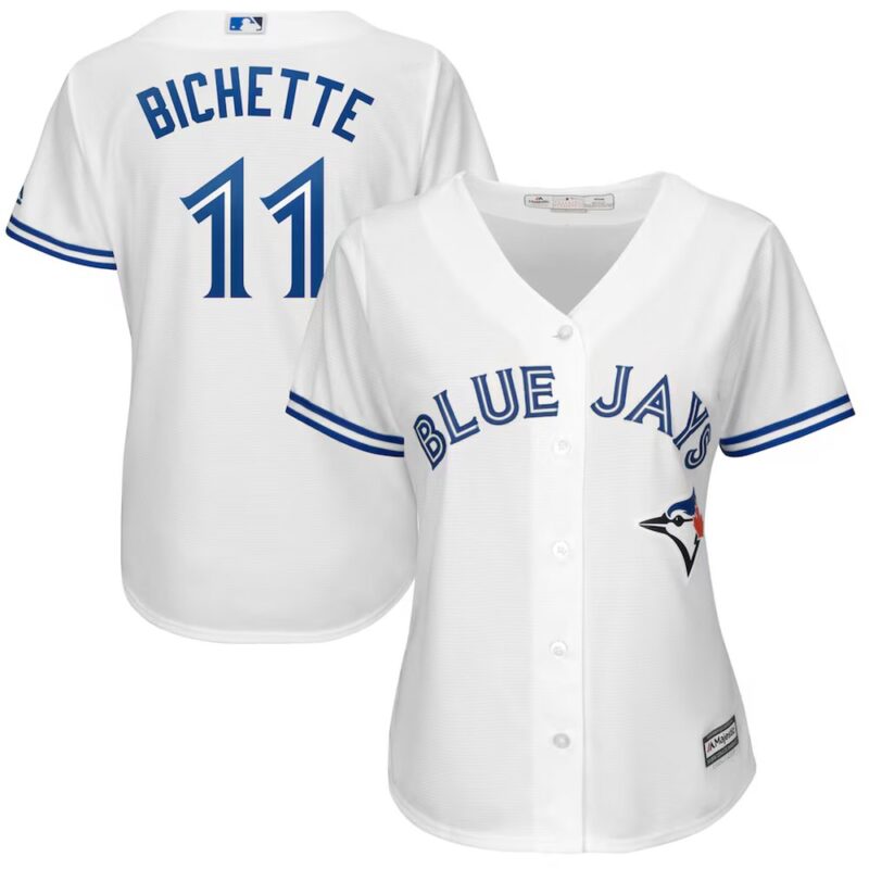 6863dcec1308b_1 Women's Toronto Blue Jays #11 Bo Bichette Nike Powder White Alternate Replica Player Name Jersey
