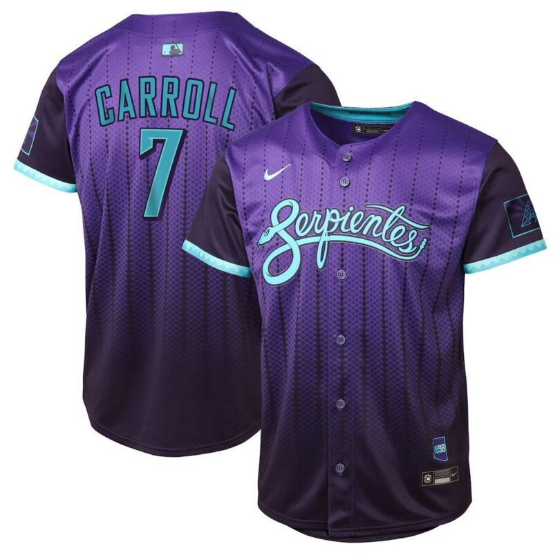 6863dd009b072_1 Youth Arizona Diamondbacks #7 Corbin Carroll Nike Purple 2025 City Connect Limited Player Jersey
