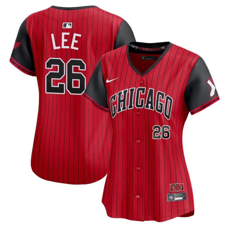 6863dd7f343a8_1 Women's Chicago White Sox #26 Korey Lee Nike Red/Black 2025 City Connect Limited Player Jersey