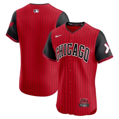 6863dd9257f34_1 Men's Chicago White Sox Nike Red/Black 2025 City Connect Elite Jersey