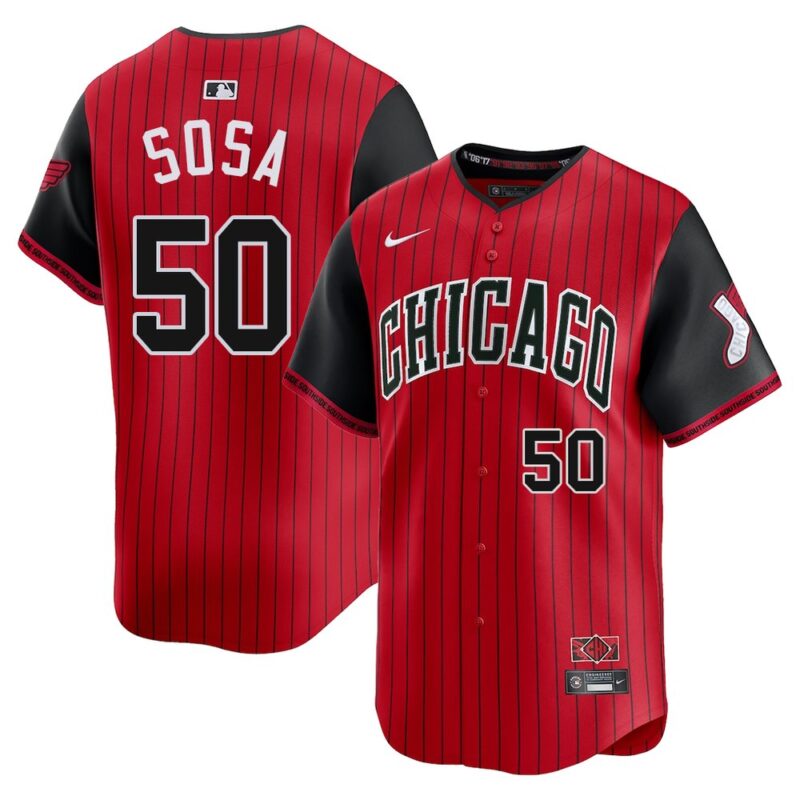 6863dd990f2c4_1 Men's Chicago White Sox #50 Lenyn Sosa Nike Red/Black 2025 City Connect Limited Player Jersey