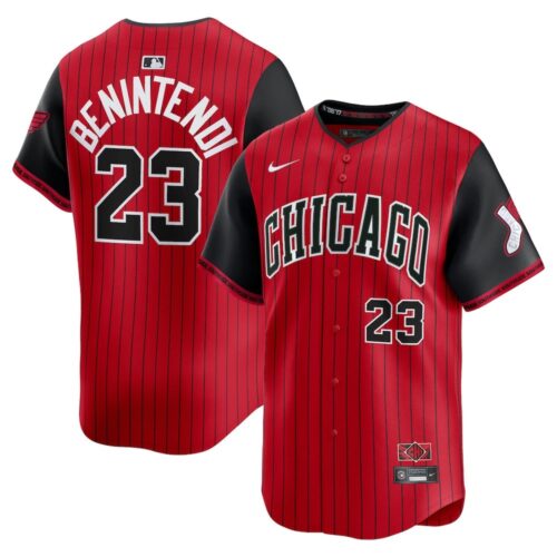 6863dda334fb7_1 Youth Chicago White Sox #23 Andrew Benintendi Nike Red/Black 2025 City Connect Limited Player Jersey
