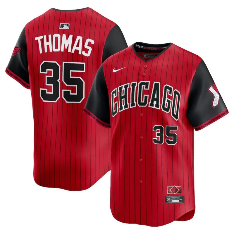 6863dda5ee93c_1 Youth Chicago White Sox #35 Frank Thomas Nike Red/Black 2025 City Connect Limited Retired Player Jersey