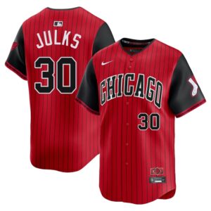 6863ddb06e65c_1 Youth Chicago White Sox #30 Corey Julks Nike Red/Black 2025 City Connect Limited Player Jersey