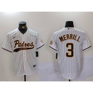 6863ddea1af14_1 Men's San Diego Padres #3 Jackson Merrill White Cool Base Stitched Baseball Jersey