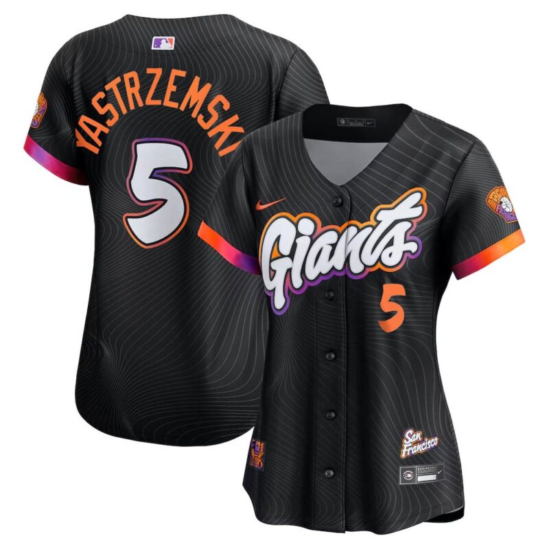 6863de33e8823_1 Women's San Francisco Giants #5 Mike Yastrzemski Nike Anthracite 2025 City Connect Limited Jersey