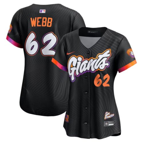 6863de3c9710d_1 Women's San Francisco Giants #62 Logan Webb Nike Anthracite 2025 City Connect Limited Jersey