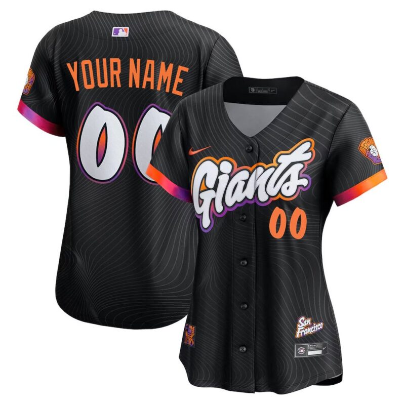 6863de8b9d211_1 Women's San Francisco Giants Custom Nike Black 2025 City Connect Limited Jersey
