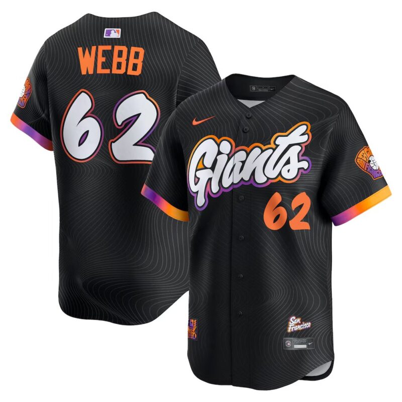 6863decf36ff9_1 Youth San Francisco Giants #62 Logan Webb Nike Anthracite 2025 City Connect Limited Jersey