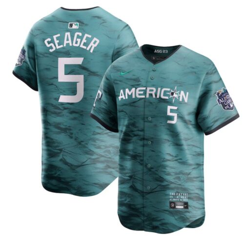 6863df4fb633c_1 Men's Texas Rangers #5 Corey Seager Teal 2023 All-star Stitched Baseball Jersey