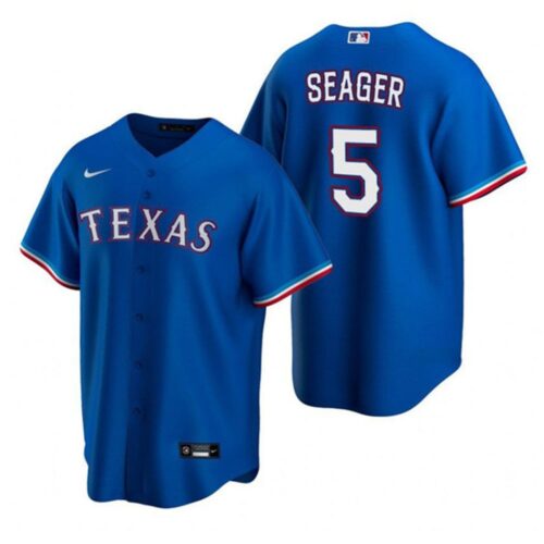 6863df84238a5_1 Men's Texas Rangers #5 Corey Seager Blue Cool Base Stitched Baseball Jersey