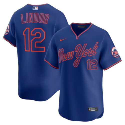 6863dfa5d01f4_1 Men's New York Mets #12 Francisco Lindor Royal Alternate 2025 Limited Stitched Jersey
