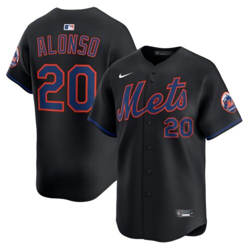 6863dfde95a02_1 Men's New York Mets #20 Pete Alonso Black Alternate 2025 Limited Stitched Jersey