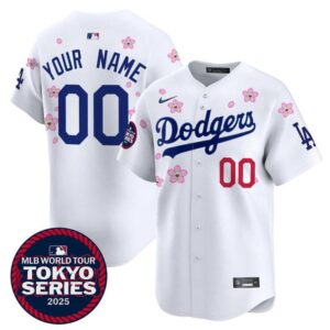 6863e0728234a_1 Men's Los Angeles Dodgers Custom White Tokyo 2025 Cool Base Stitched Baseball Jersey