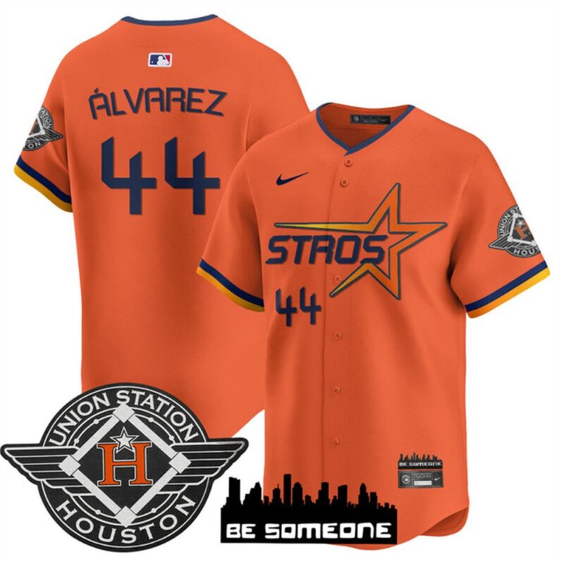 6863e14476cee_1 Youth Houston Astros #44 Yordan Alvarez Orange 2025 City Connect Limited Stitched Baseball Jersey