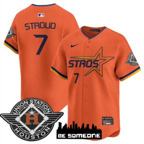 6863e1c31a731_1 Men's Houston Astros #7 C.J. Stroud Orange 2025 City Connect Limited Stitched Baseball Jersey