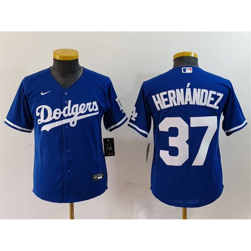 6863e1d308975_1 Youth Los Angeles Dodgers #37 Teoscar Hernandez Blue Stitched Baseball Jersey