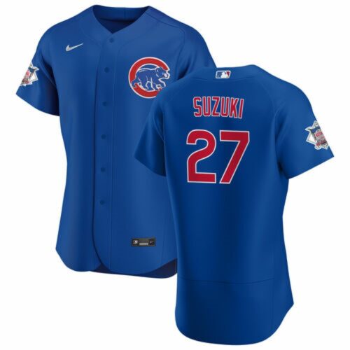 6863e29256c88_1 Youth Chicago Cubs #27 Seiya Suzuki Blue Flex Base Stitched Jersey