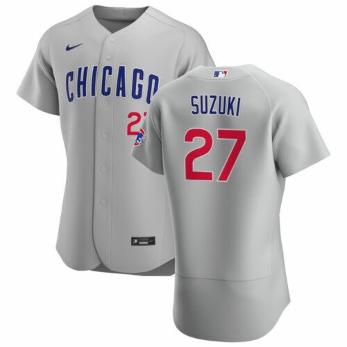 6863e29a0d627_1 Youth Chicago Cubs #27 Seiya Suzuki Grey Flex Base Stitched Jersey