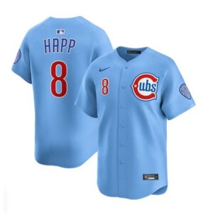 6863e2cd94c4b_1 Youth Chicago Cubs #8 Ian Happ Blue 2024/25 2nd Alternate Limited Stitched Baseball Jersey