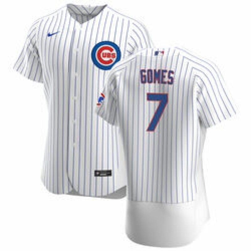 6863e2e8df6ee_1 Youth Chicago Cubs #7 Yan Gomes White Flex Base Stitched Jersey