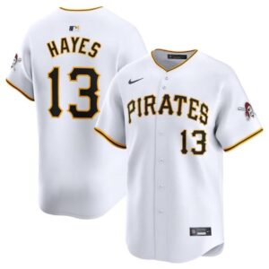 6863e3660322a_1 Youth Pittsburgh Pirates #13 Ke'Bryan Hayes White Home Limited Stitched Baseball Jersey