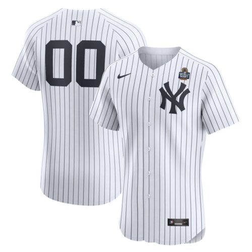 6863e3834eb4e_1 Men's New York Yankees White 2024 World Series Home Elite Custom Jersey