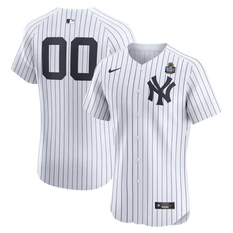 6863e3834eb4e_1 Men's New York Yankees White 2024 World Series Home Elite Custom Jersey