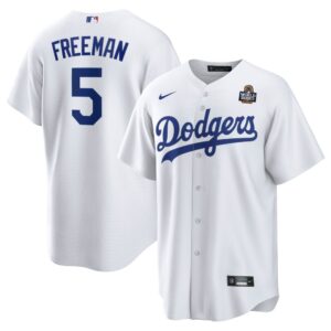 6863e398915e6_1 Men's Los Angeles Dodgers #5 Freddie Freeman White 2024 World Series Home Replica Player Jersey