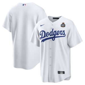 6863e3a2e7266_1 Men's Los Angeles Dodgers White 2024 World Series Big & Tall Replica Jersey