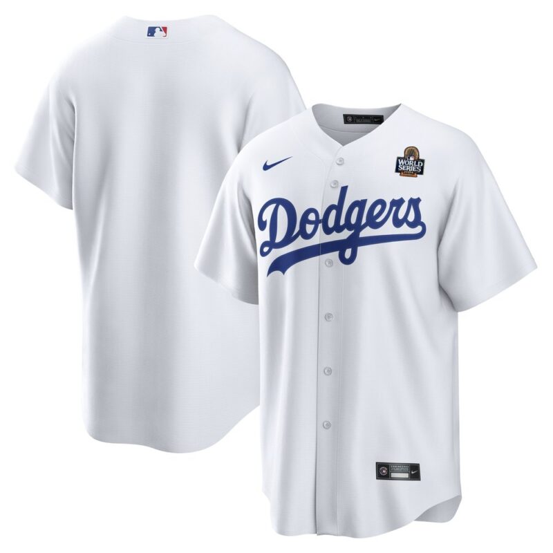 6863e3a2e7266_1 Men's Los Angeles Dodgers White 2024 World Series Big & Tall Replica Jersey