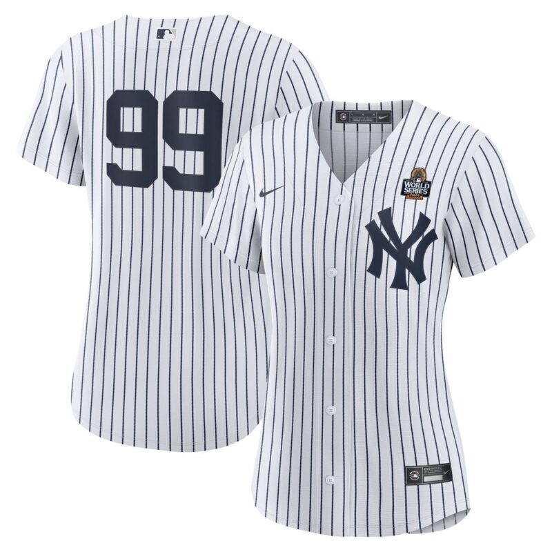 6863e3b8a5d49_1 Women's New York Yankees #99 Aaron Judge White 2024 World Series Home Replica Player Jersey