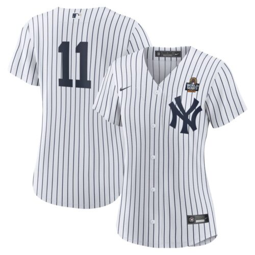 6863e3bec345b_1 Women's New York Yankees #11 Anthony Volpe White 2024 World Series Home Replica Player Jersey
