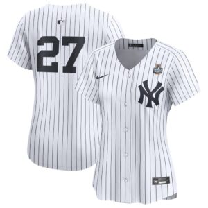 6863e3cb66f33_1 Women's New York Yankees #27 Giancarlo Stanton White 2024 World Series Limited Player Jersey