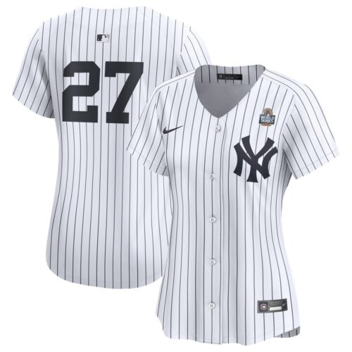 6863e3cb66f33_1 Women's New York Yankees #27 Giancarlo Stanton White 2024 World Series Limited Player Jersey
