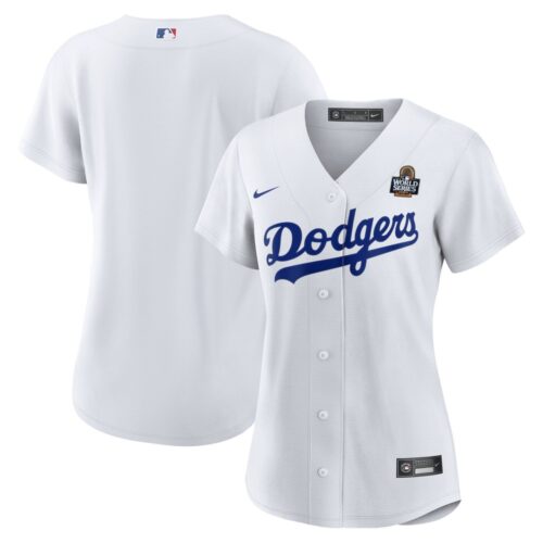 6863e3f056a43_1 Women's Los Angeles Dodgers White 2024 World Series Home Replica Jersey