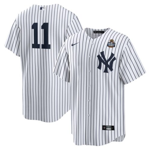 6863e3fa768ac_1 Men's New York Yankees #11 Anthony Volpe White 2024 World Series Home Replica Player Jersey
