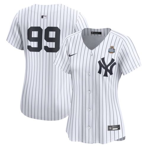 6863e3fe67999_1 Women's New York Yankees #99 Aaron Judge White 2024 World Series Home Limited Player Jersey
