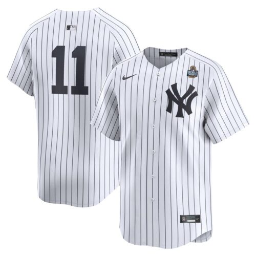 6863e401952f7_1 Men's New York Yankees #11 Anthony Volpe White 2024 World Series Home Limited Player Jersey